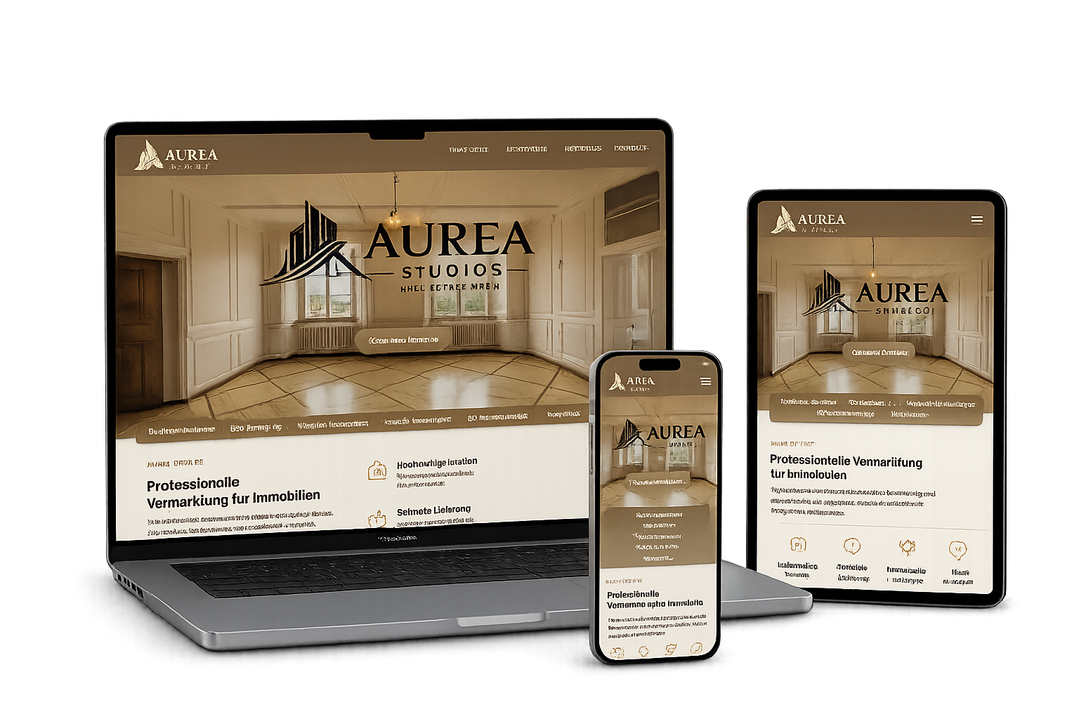 Moderner Immobilien-Webauftritt von NAVAH Studios